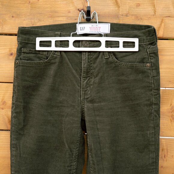 LIKE NEW! Gap Mid Rise Corduroy Baby Boot Pants Deep Green 2RS (Reg Short) - Picture 2 of 9